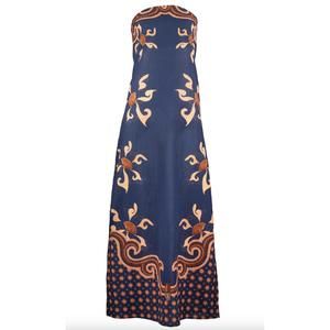NEW ANNA CATE lyla maxi dress in navy/camel